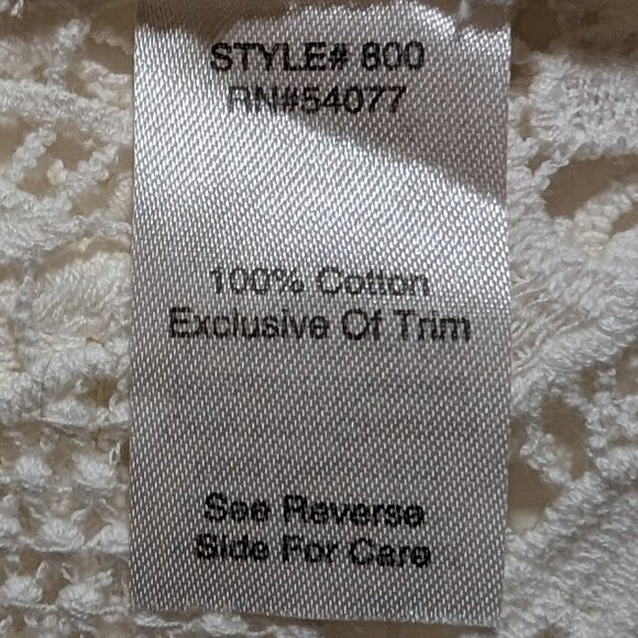 CAbi #800 Needle Lace Shell Peplum Sleeveless Blouse in White/Ivory - Picture 5 of 15